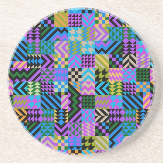 Tribal Folk Art - Blå Underlägg (Framsidan)