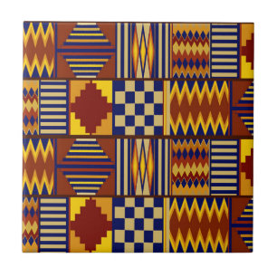 Tribal Folk Art - Rost Marin Gul Kakelplatta