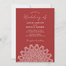 Tribal Folk Country Culture Crest Mandala Wedding Inbjudningar