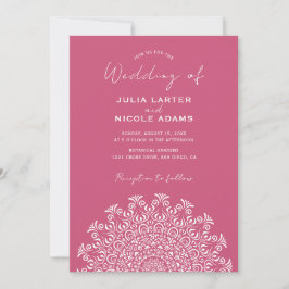 Tribal Folk Country Culture Crest Mandala Wedding Inbjudningar