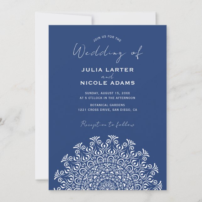Tribal Folk Country Culture Crest Mandala Wedding Inbjudningar (Framsida)