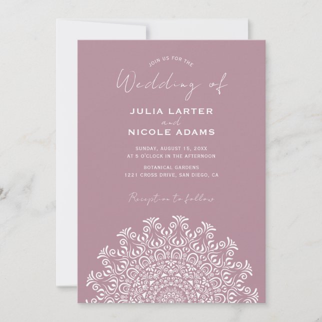 Tribal Folk Country Culture Crest Mandala Wedding Inbjudningar (Framsida)