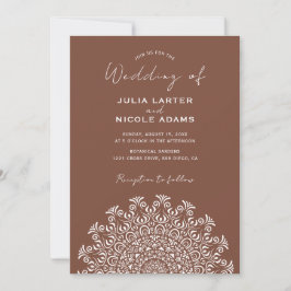 Tribal Folk Country Culture Crest Mandala Wedding Inbjudningar