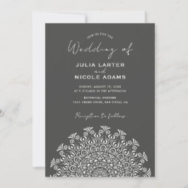 Tribal Folk Country Culture Crest Mandala Wedding Inbjudningar