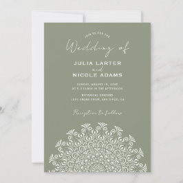 Tribal Folk Country Culture Crest Mandala Wedding Inbjudningar