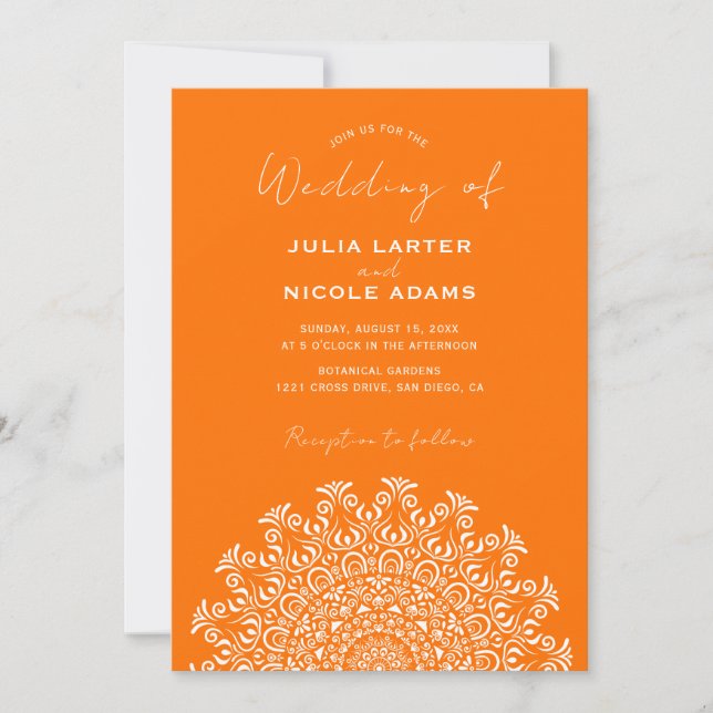 Tribal Folk Country Culture Crest Mandala Wedding Inbjudningar (Framsida)