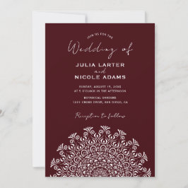 Tribal Folk Country Culture Crest Mandala Wedding Inbjudningar