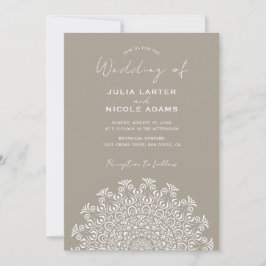 Tribal Folk Country Culture Crest Mandala Wedding Inbjudningar