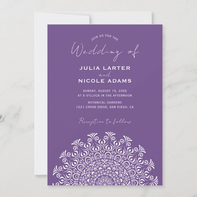 Tribal Folk Country Culture Crest Mandala Wedding Inbjudningar (Framsida)