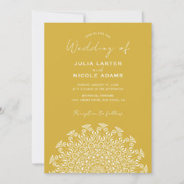 Tribal Folk Country Culture Crest Mandala Wedding Inbjudningar