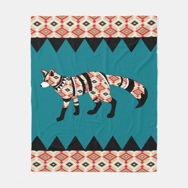 Tribal Fox Fleecefilt (Framsidan)