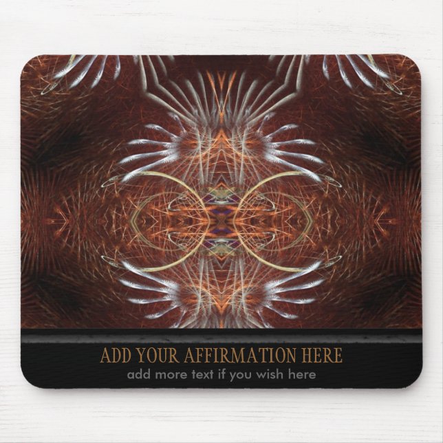 Tribal Fractal Featjers Mousepad Musmatta (Framsidan)