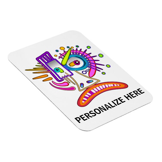 TRIBAL FROWNIE EMOJI MEEMOGIE MAGNET (Högersidan)