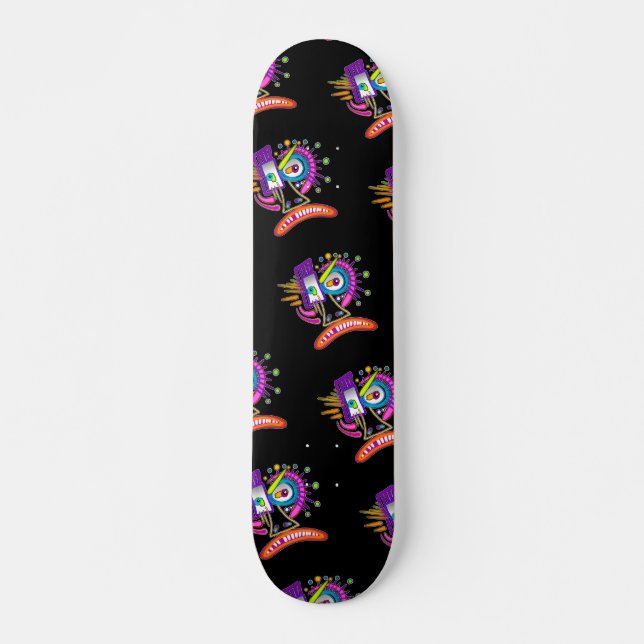TRIBAL FROWNIE EMOJI MEEMOGIE MINI SKATEBOARD BRÄDA 18,5 CM (Framsida)