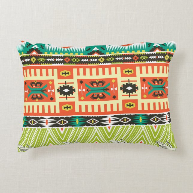 Tribal Geometric: Citat Text Mönster. Prydnadskudde (Framsidan)