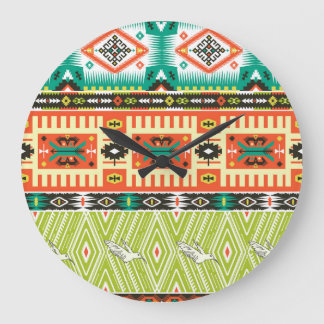 Tribal Geometric: Citat Text Mönster. Stor Klocka