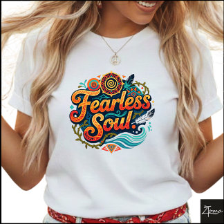 Tribal Geometric Fearless Soul Fire Water T Shirt