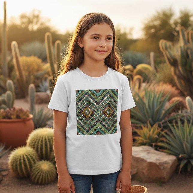 Tribal Geometric Mönster Boho Ethnic Aztec T Shirt (Skapare uppladdad)
