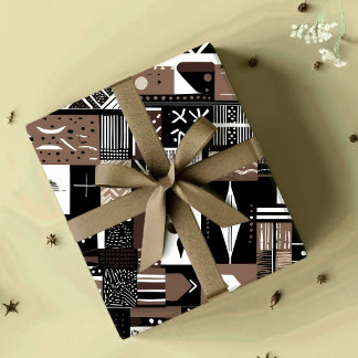 Tribal Geometric Mudcloth African American Gifts Presentpapper