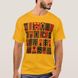 Tribal geometrisk mönster t shirt