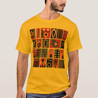 Tribal geometrisk mönster t shirt