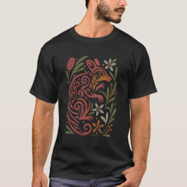 Tribal Gilbert’s Potoroo with Native Flora T Shirt