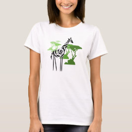 Tribal Giraffe - Grönt T-shirt