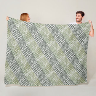 Tribal Green Stripes Abstract Pattern  Fleecefilt