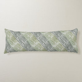 Tribal Green Stripes Abstract Pattern  Kroppskudde