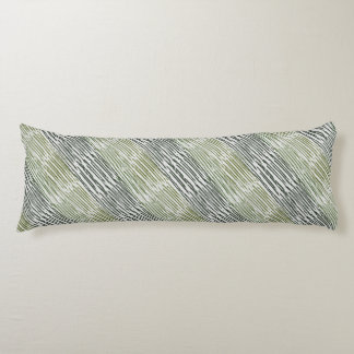 Tribal Green Stripes Abstract Pattern  Kroppskudde