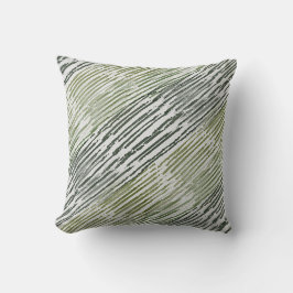 Tribal Green Stripes Abstract Pattern  Kudde