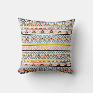 Tribal grunge ethno folk mönster i retro stil kudde