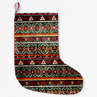 Tribal grunge ethno folk mönster i retro stil liten julstrumpa