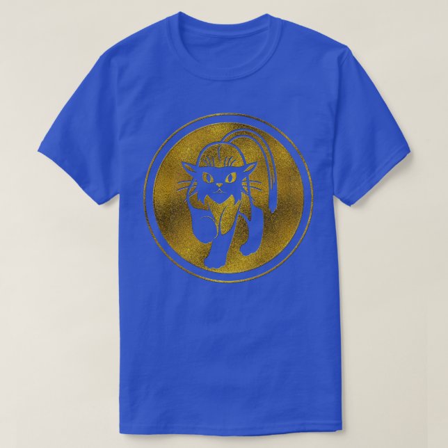 Tribal Guld och Black Cat T Shirt (Design framsida)