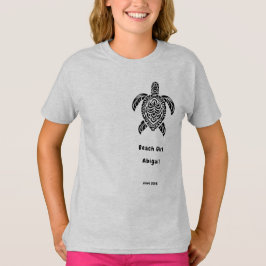 Tribal havssköldpadda, svart och till vänster t shirt
