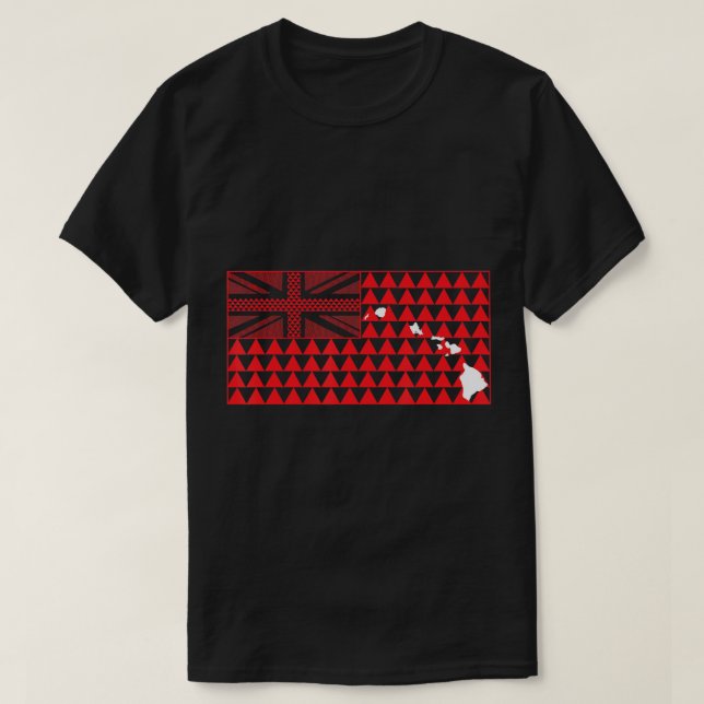 Tribal Hawaiian Flagga T-shirt, delstaten Hawaii T T Shirt (Design framsida)