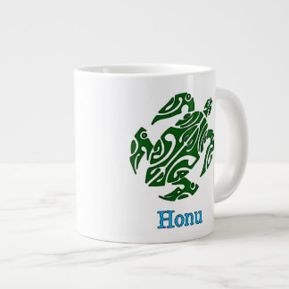 Tribal Hawaiian Grönt Sea Turtle Jumbo Mugg