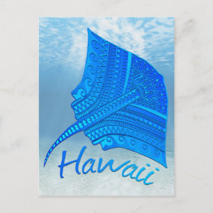 Tribal Hawaiian Stingray Vykort