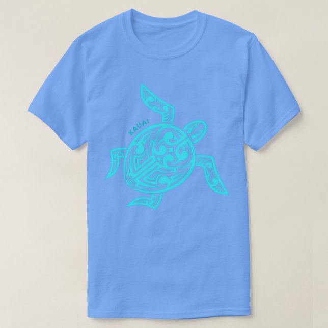 Tribal Hawaiian Turtle Kauai T Shirt (Design framsida)