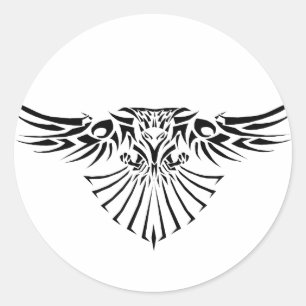Tribal Hawk Tattoo Design Sticker Runt Klistermärke