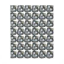 Tribal Heart Mandala Fish Mönster Design