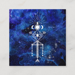 *~* Tribal Helig Celestial Cosmic Shaman Aztec Fyrkantigt Visitkort