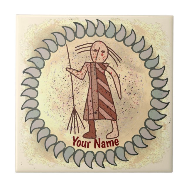 Tribal Hemmafru Rune-platta Kakelplatta (Framsidan)