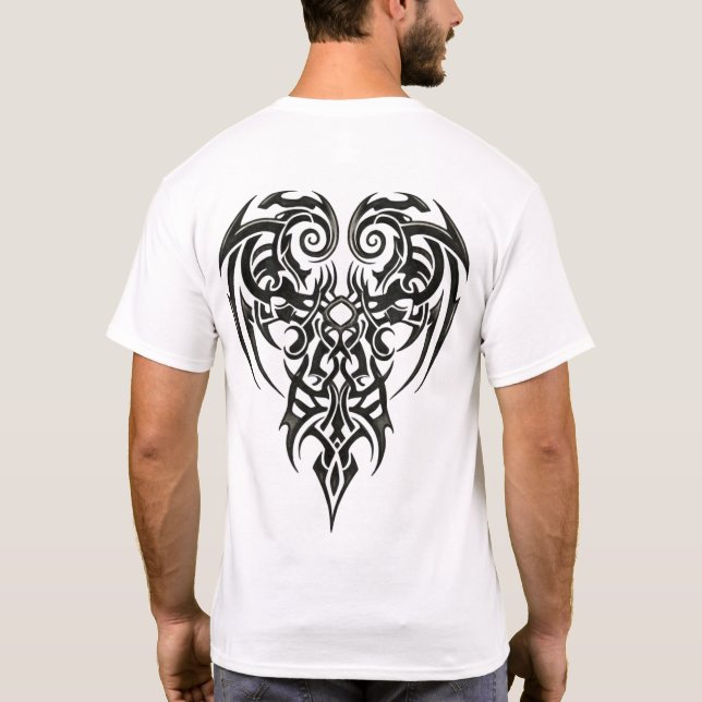 Tribal hjärtsköld t shirt (Baksida)