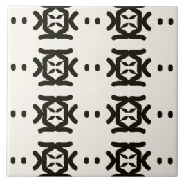 Tribal Home Zen Garden Walk Black & White Kakelplatta