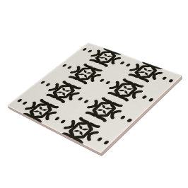 Tribal Home Zen Garden Walk Black & White Kakelplatta