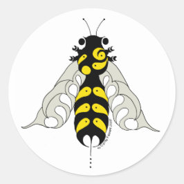 Tribal honeybee runt klistermärke