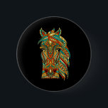 Tribal Horse Design - Horses Animal Lover Horsebac Knapp<br><div class="desc">Tribal Horse Design - Horses Animal Lover Horseback Riding</div>