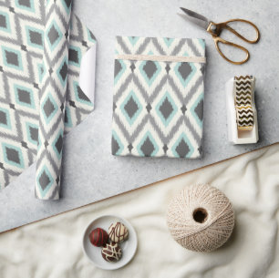 Tribal Ikat Chevron Presentpapper
