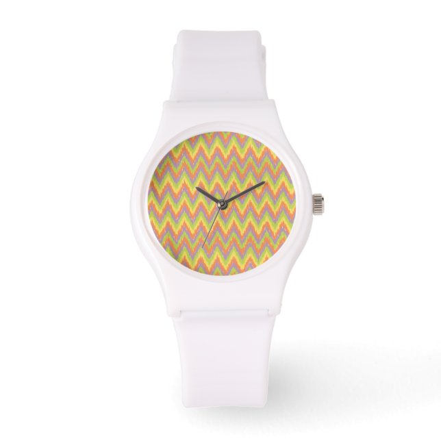 Tribal iKat ZigZag Chevron mönster Armbandsur (Framsida)